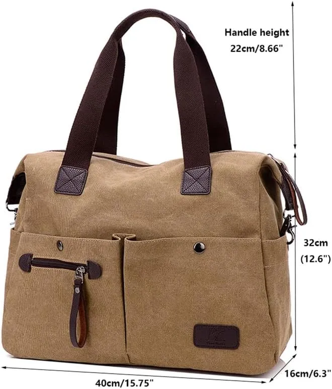 Crossbody Bags for Women Messenger Bag Travel Shoulder Bag Sling Work Bag with Adjustable Strap Top-Handle Handbags Khaki