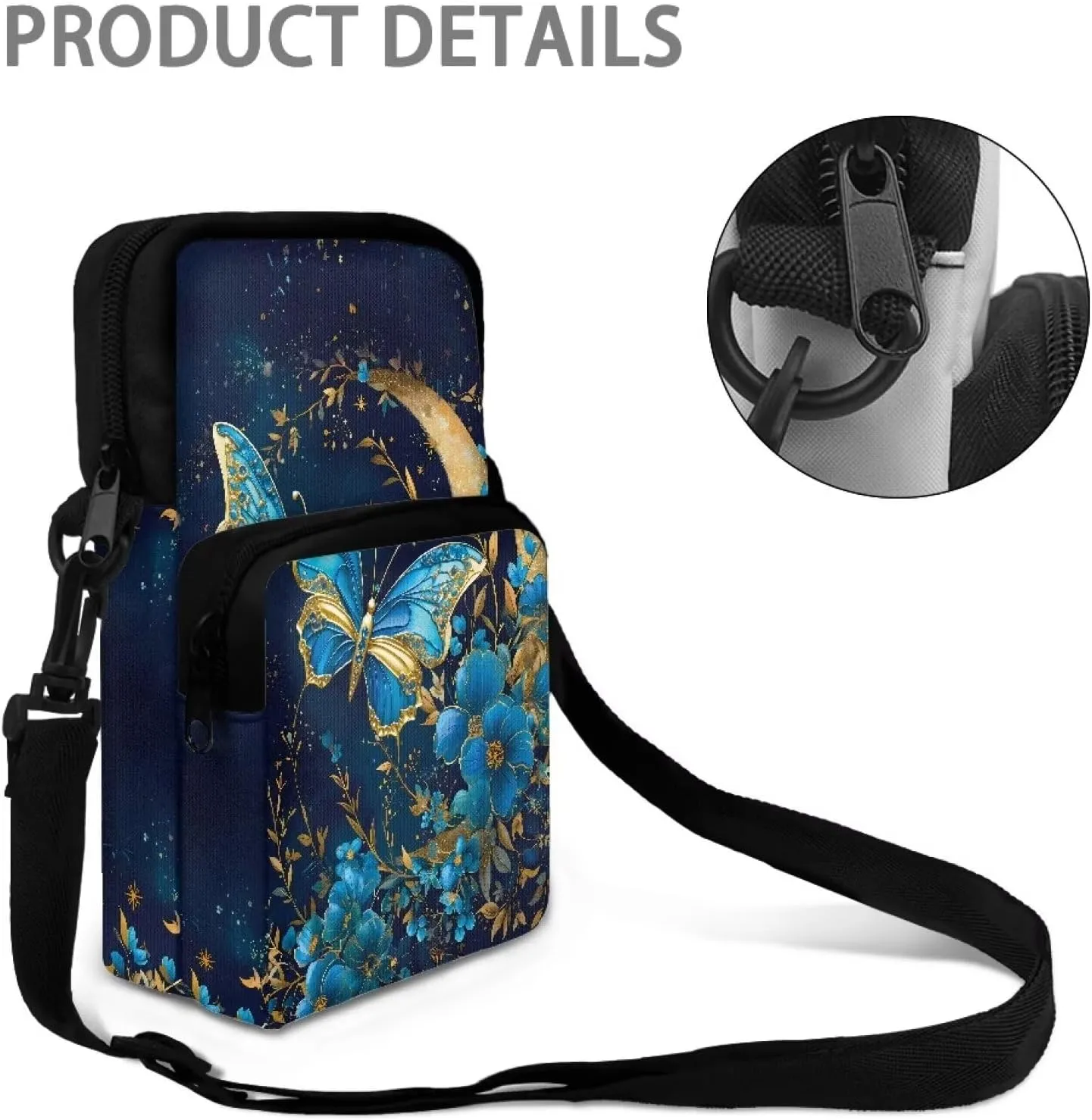 Crossbody Phone Bag Shoulder Arm Bag Cell Phone Purse Key Holder Credit Card Organiser Wallet