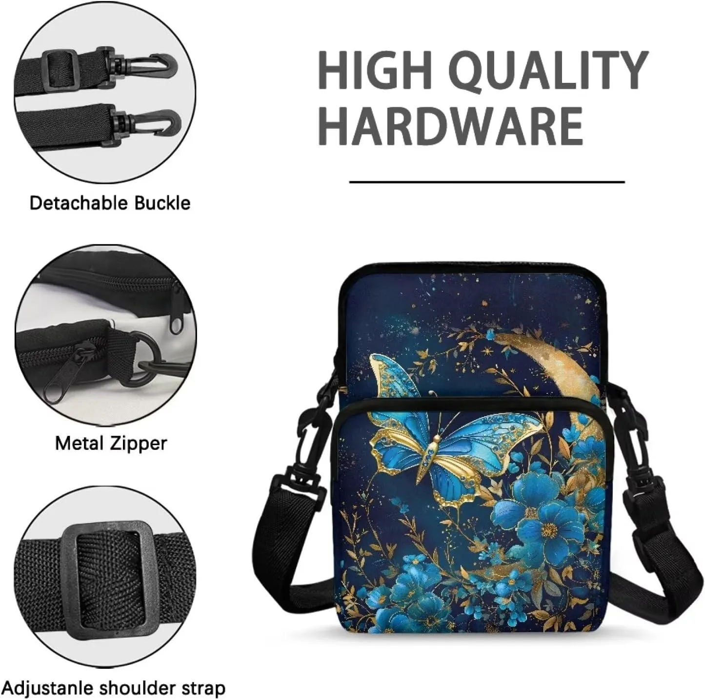 Crossbody Phone Bag Shoulder Arm Bag Cell Phone Purse Key Holder Credit Card Organiser Wallet