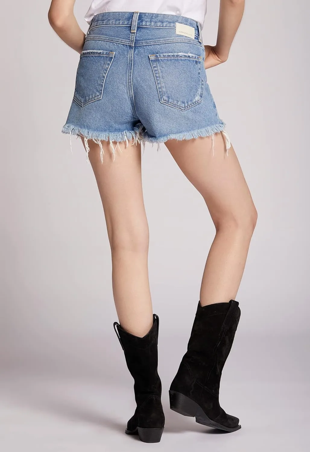 Current/Elliott Women’s The Escapade Jean Short – Distressed Denim Summer Shorts