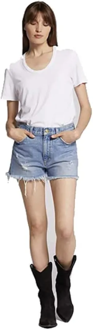 Current/Elliott Women’s The Escapade Jean Short – Distressed Denim Summer Shorts