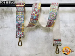 Custom Canvas Sling Bag Strap Purse Strap Embroidery Messenger Crossbody Strap Handbag Embroidered Replacement Strap Boho Guitar Strap Gift