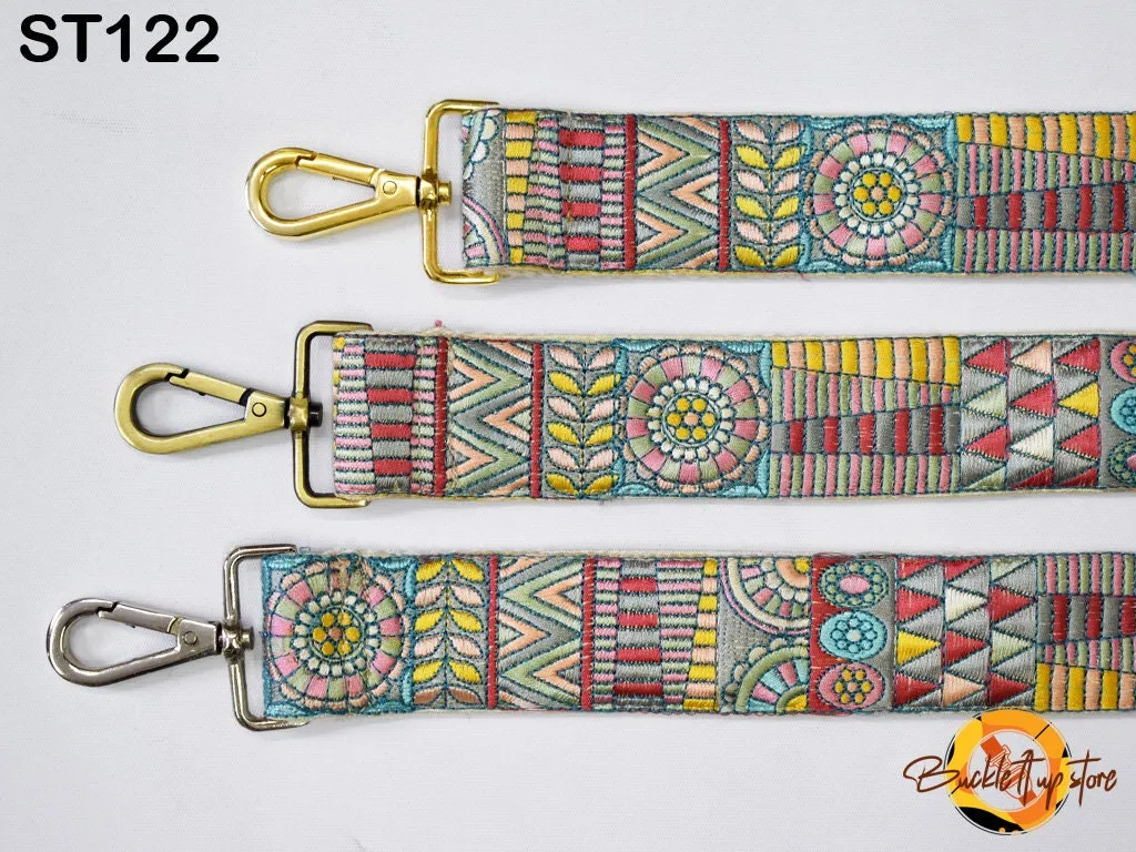 Custom Canvas Sling Bag Strap Purse Strap Embroidery Messenger Crossbody Strap Handbag Embroidered Replacement Strap Boho Guitar Strap Gift