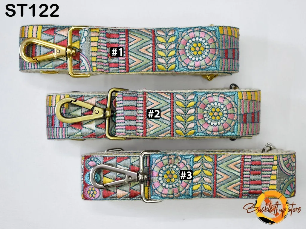 Custom Canvas Sling Bag Strap Purse Strap Embroidery Messenger Crossbody Strap Handbag Embroidered Replacement Strap Boho Guitar Strap Gift