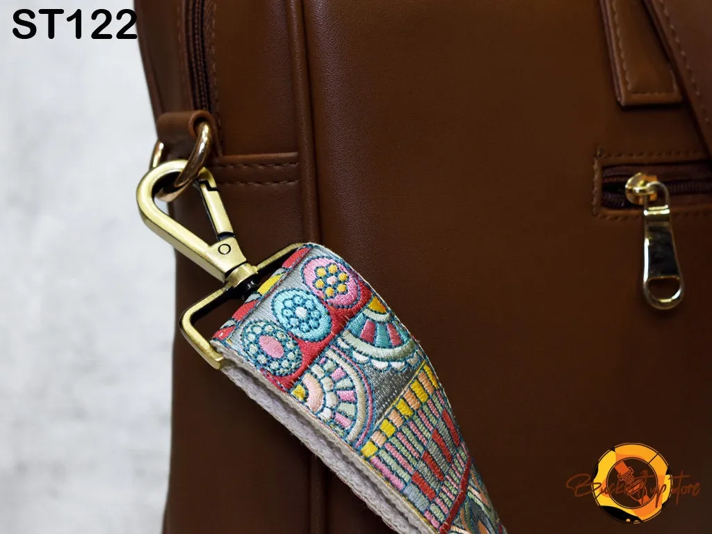 Custom Canvas Sling Bag Strap Purse Strap Embroidery Messenger Crossbody Strap Handbag Embroidered Replacement Strap Boho Guitar Strap Gift