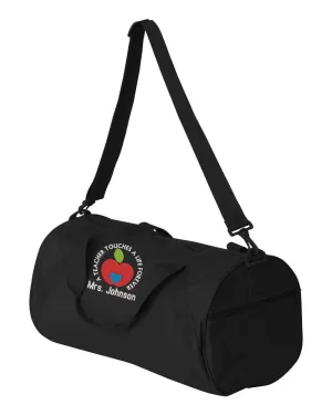 Custom Teacher Bag - A Teacher Touches a Life Forever #2 - Personalized Embroidered Duffel Bag