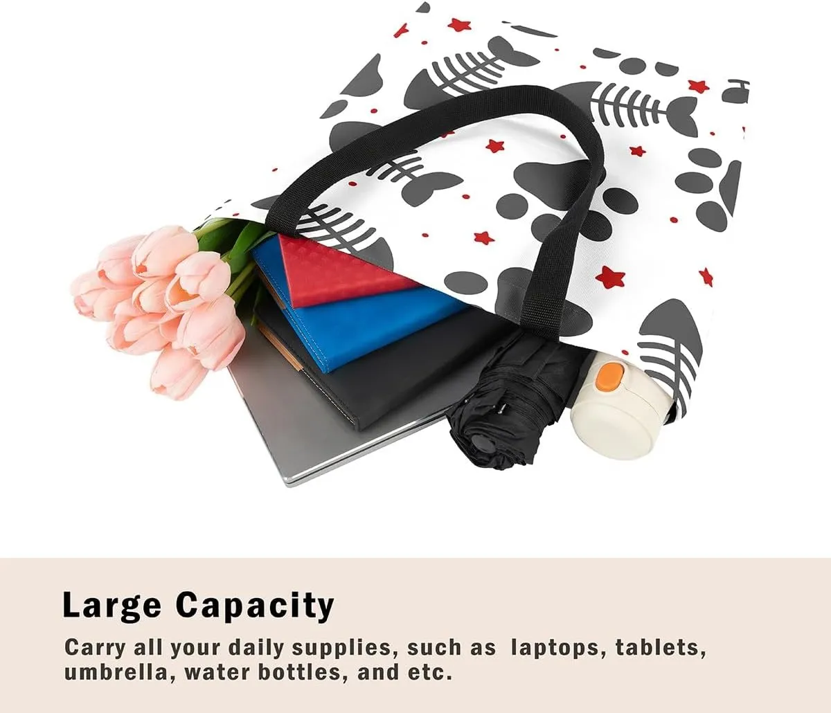 Cute Axolotl Canvas Tote Bag Rainbow Axolotls Shoulder Bag,Ocean Nautical Sea Animal Reusable Grocery Shoulder Bag