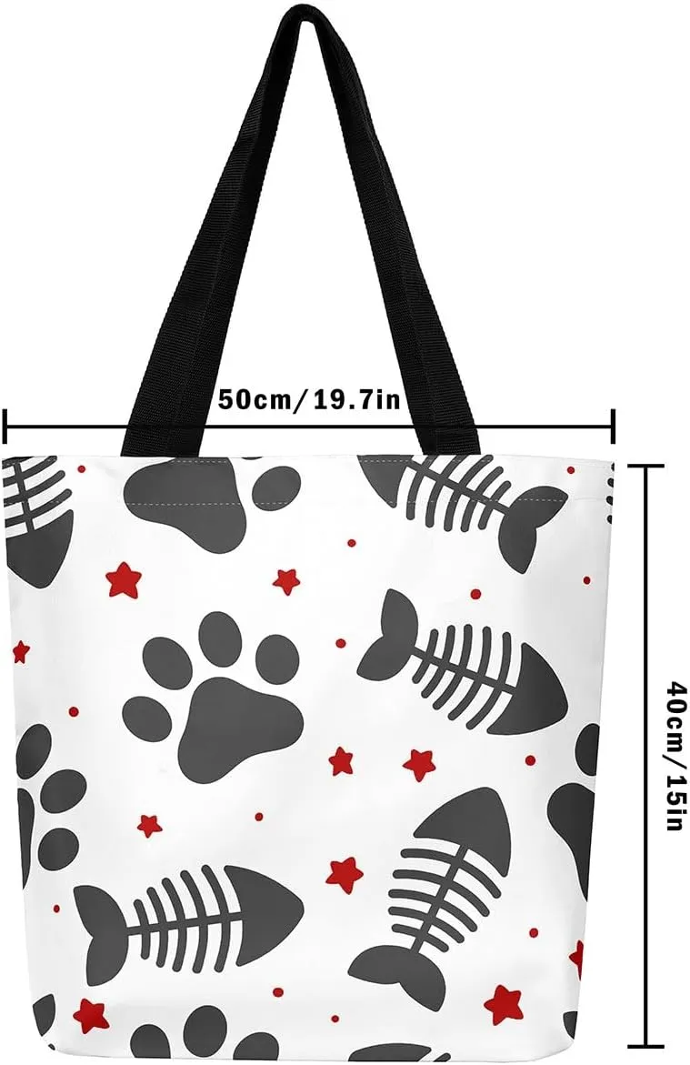 Cute Axolotl Canvas Tote Bag Rainbow Axolotls Shoulder Bag,Ocean Nautical Sea Animal Reusable Grocery Shoulder Bag