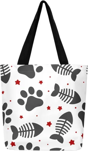 Cute Axolotl Canvas Tote Bag Rainbow Axolotls Shoulder Bag,Ocean Nautical Sea Animal Reusable Grocery Shoulder Bag