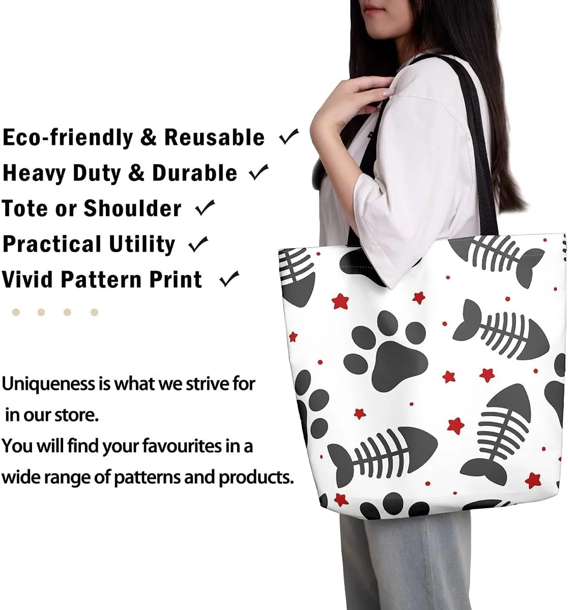 Cute Axolotl Canvas Tote Bag Rainbow Axolotls Shoulder Bag,Ocean Nautical Sea Animal Reusable Grocery Shoulder Bag