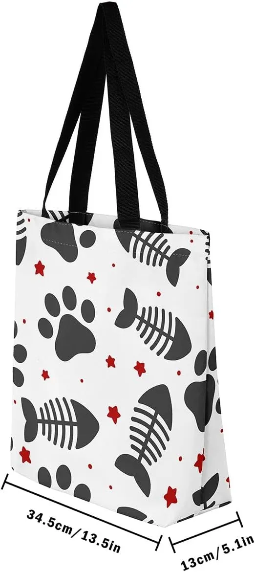 Cute Axolotl Canvas Tote Bag Rainbow Axolotls Shoulder Bag,Ocean Nautical Sea Animal Reusable Grocery Shoulder Bag