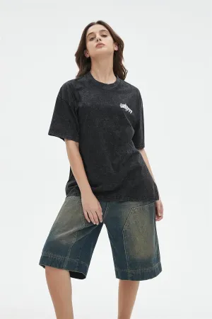 CUTEGAL Unisex Jorts Women Mid Rise Denim Shorts Wide Leg Baggy Jeans Men Casual Streetwear Y2k Pants