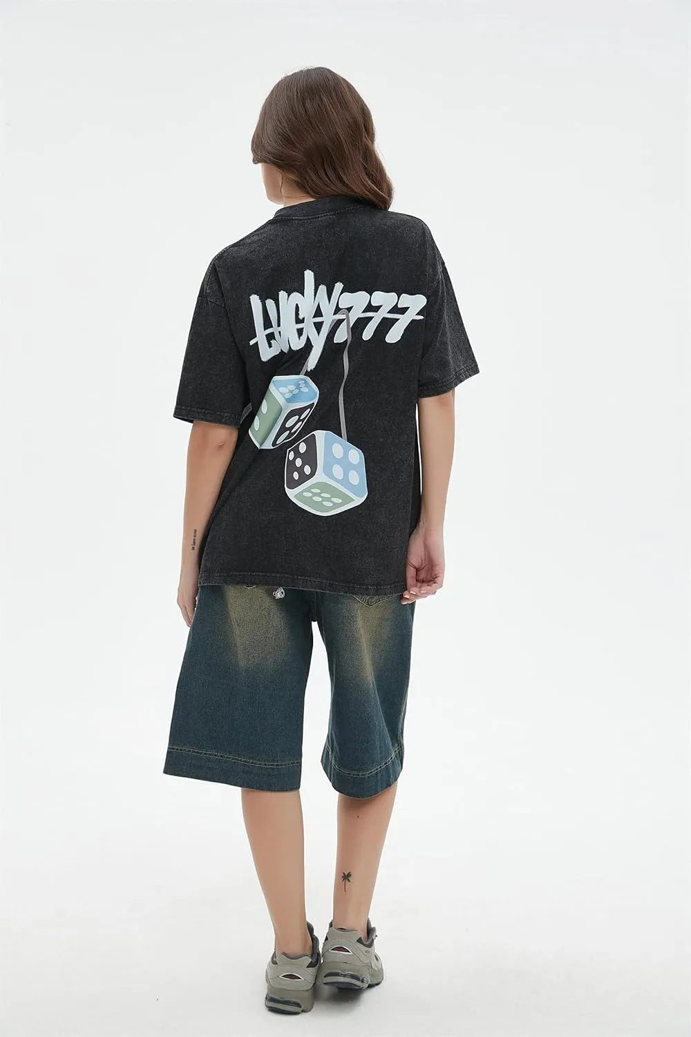 CUTEGAL Unisex Jorts Women Mid Rise Denim Shorts Wide Leg Baggy Jeans Men Casual Streetwear Y2k Pants