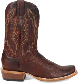 Dan Post Boots Mens Boerne Embroidered Square Toe Casual Boots Mid Calf - Black