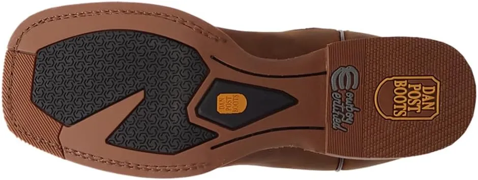 Dan Post Boots Mens Brigston Embroidered Square Toe Casual Boots Mid Calf - Brown
