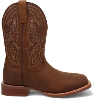 Dan Post Boots Mens Brigston Embroidered Square Toe Casual Boots Mid Calf - Brown