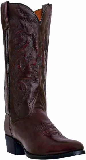 Dan Post Mens Milwaukee Embroidered Narrow Round Toe Casual Boots Mid Calf - Black