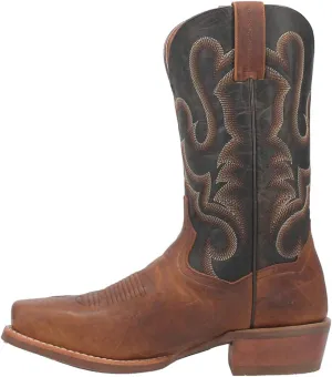 Dan Post Mens Richland Embroidered Square Toe Pull On Casual Boots Mid Calf - Brown