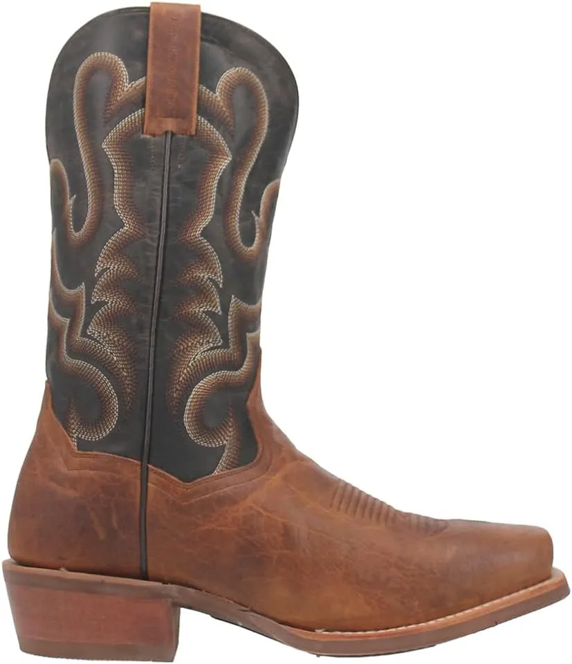 Dan Post Mens Richland Embroidered Square Toe Pull On Casual Boots Mid Calf - Brown