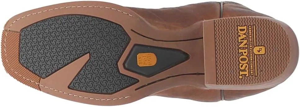 Dan Post Mens Richland Embroidered Square Toe Pull On Casual Boots Mid Calf - Brown