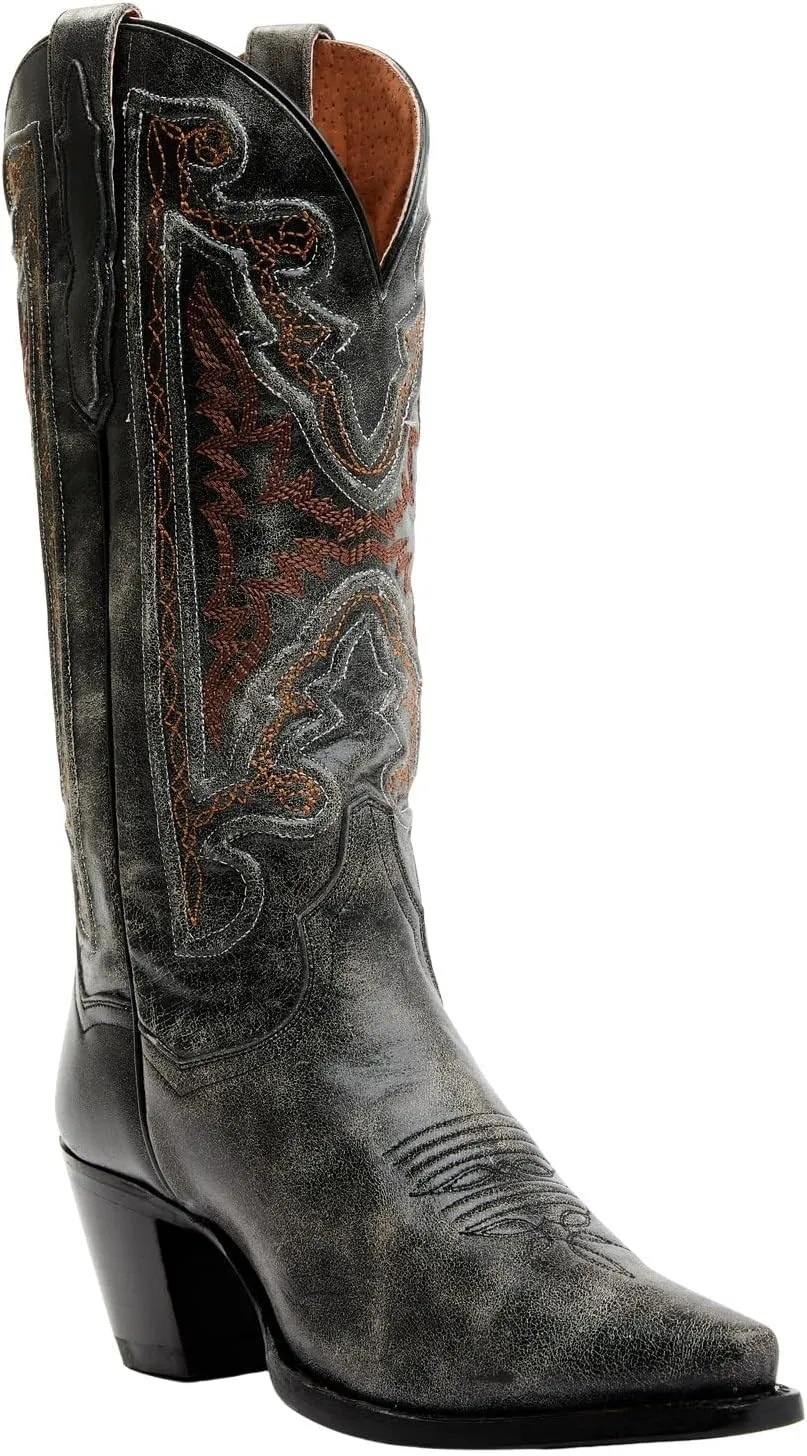 Dan Post Women's Atomic Vintage Embroidered Tall Western Boot Snip Toe - Dp80175