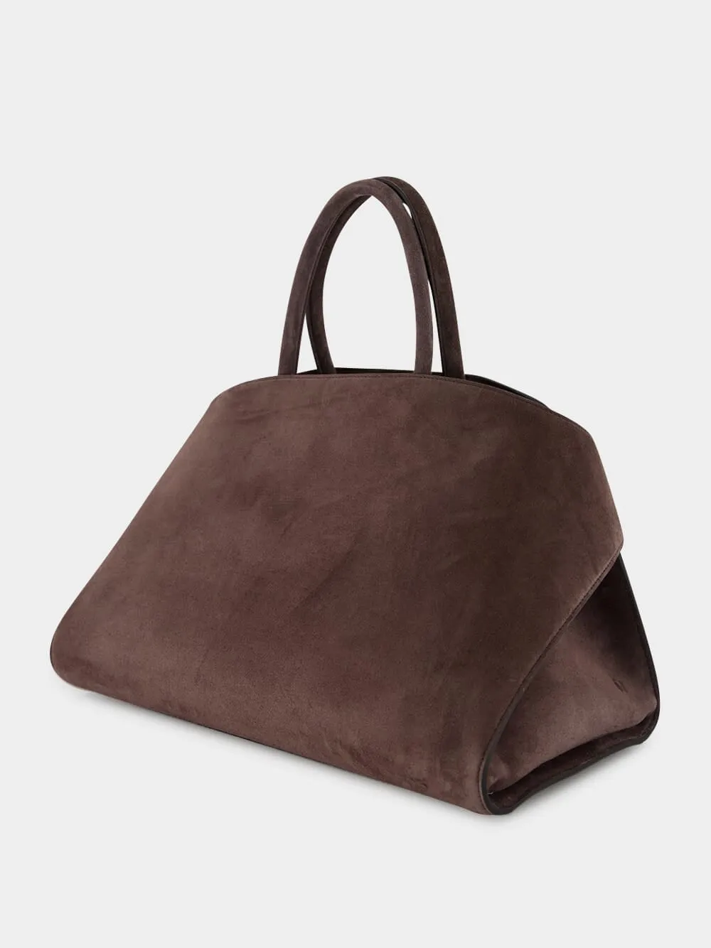 Dark Brown Medium Suede Hug Handbag