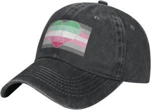 Demigirl Abro-Pride Flag LGBTQ Baseball Cap for Men Women Fashionable Adjustable Denim Hat