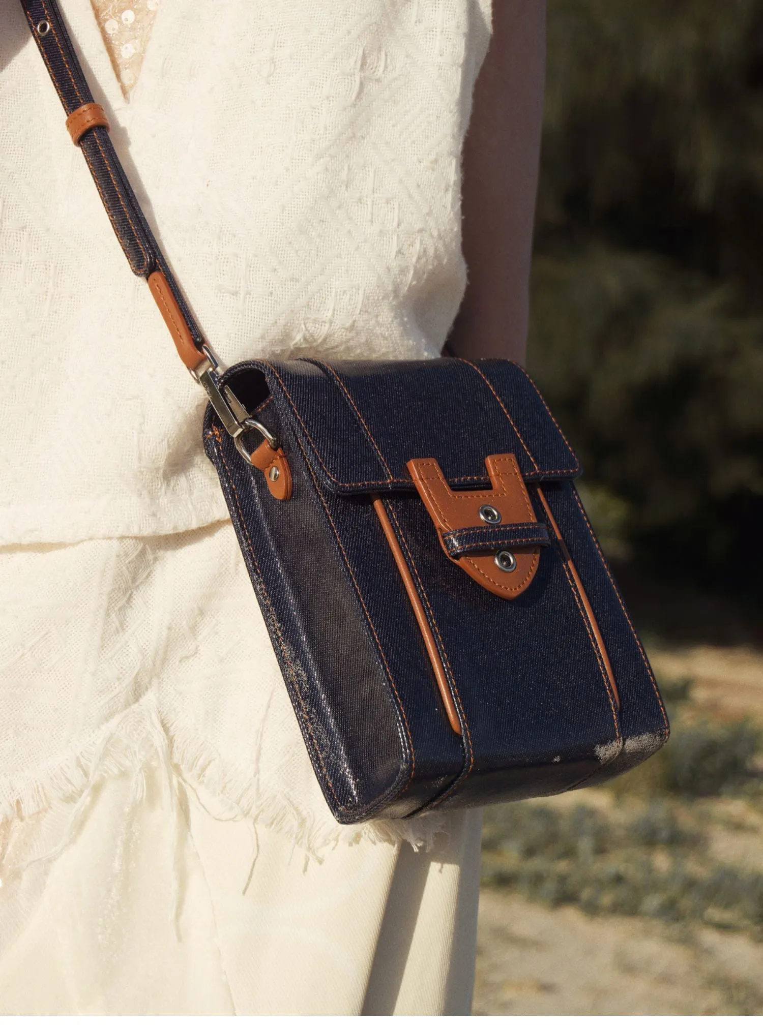 Denim Crossbody Bag