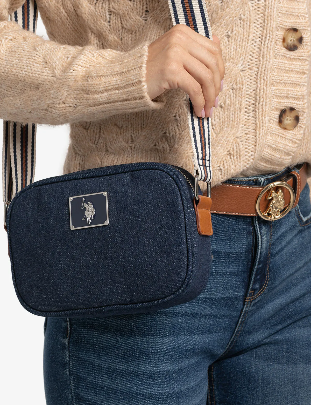 DENIM CROSSBODY BAG