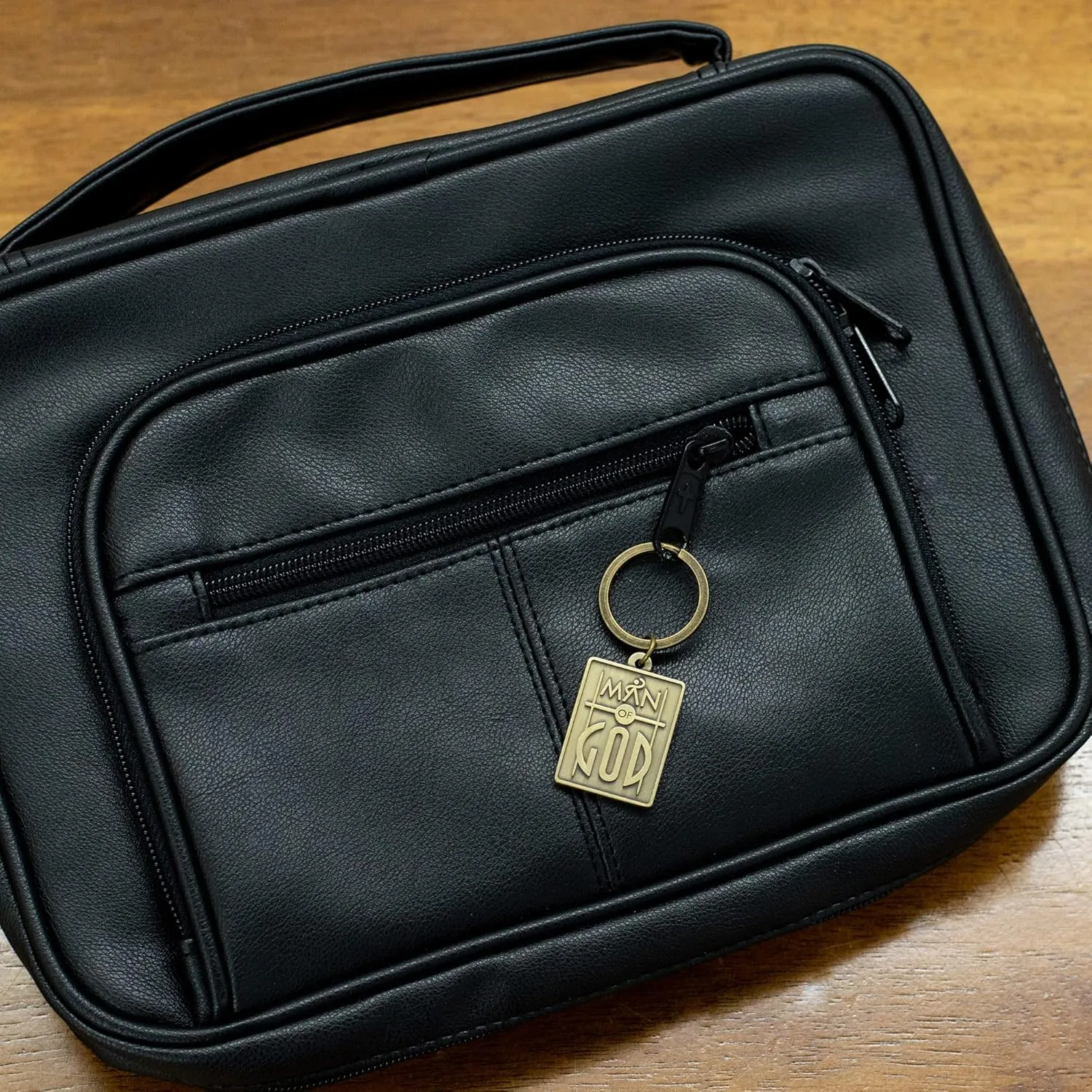 Dicksons Square Metal Christian Inspirational Split Key Ring Bible Bag Backpack Purse Duffle Lanyard or Wallet Keychain