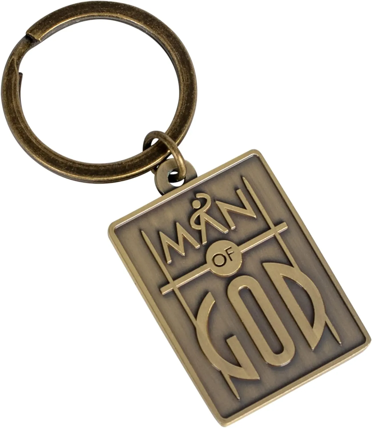 Dicksons Square Metal Christian Inspirational Split Key Ring Bible Bag Backpack Purse Duffle Lanyard or Wallet Keychain