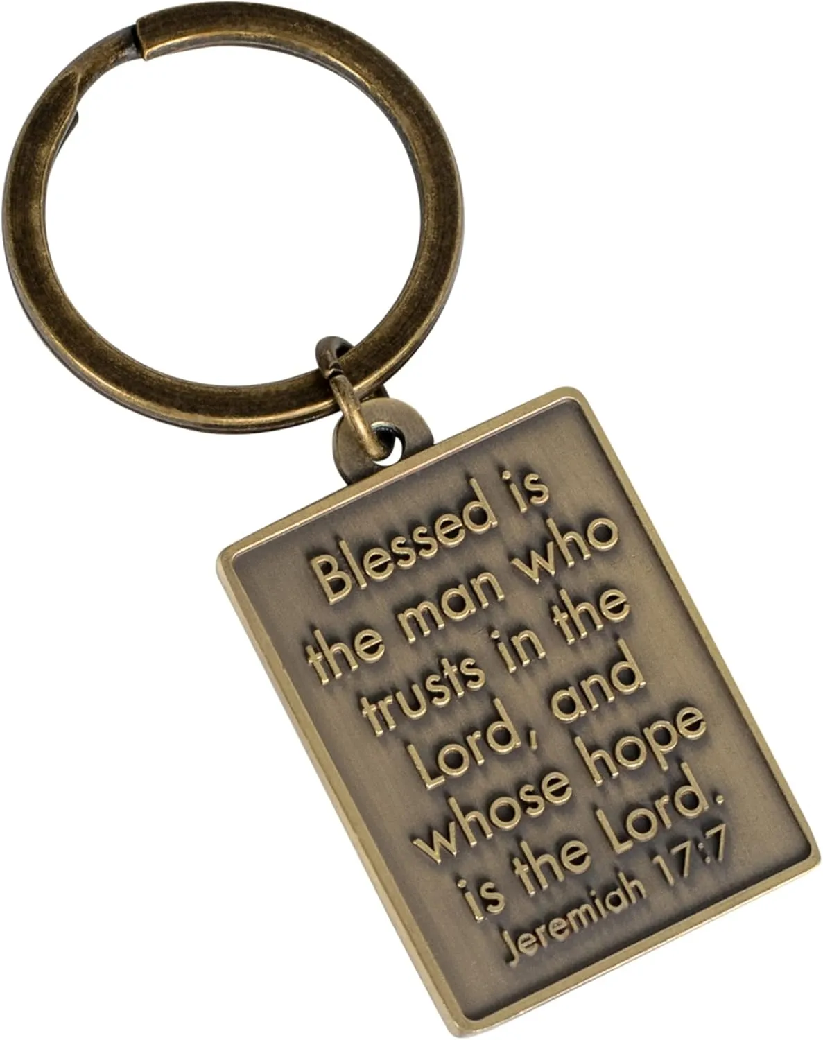 Dicksons Square Metal Christian Inspirational Split Key Ring Bible Bag Backpack Purse Duffle Lanyard or Wallet Keychain