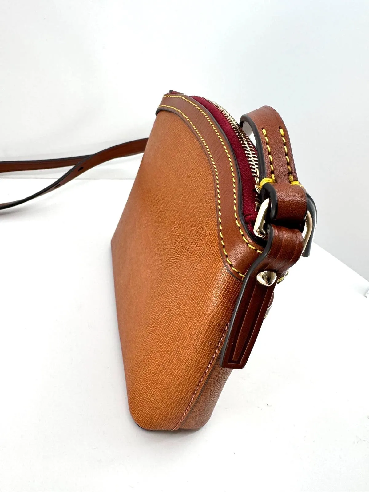 DOONEY & BOURKE SAFFIANO LEATHER CAMDEN DOMED CROSSBODY