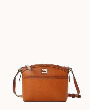 DOONEY & BOURKE SAFFIANO LEATHER CAMDEN DOMED CROSSBODY