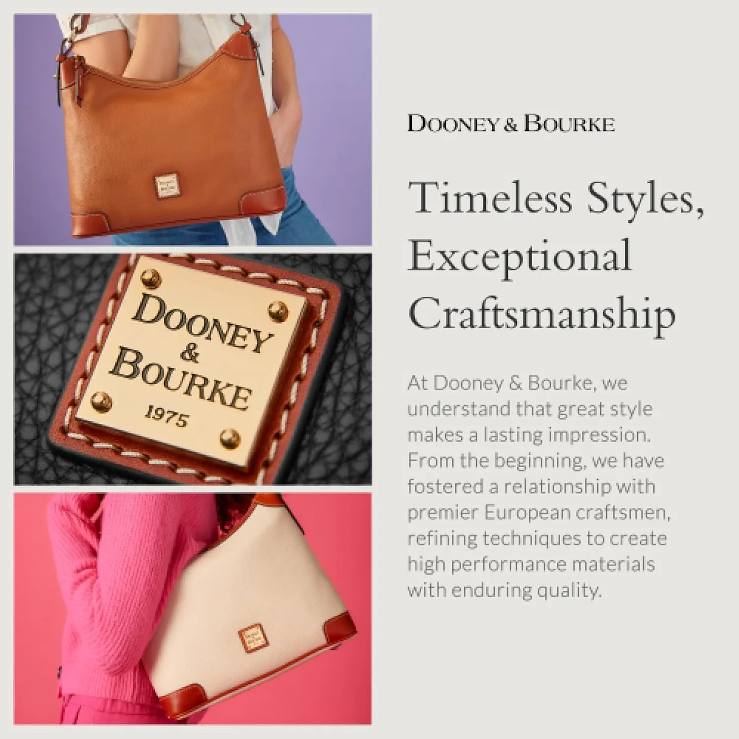 Dooney & Bourke Women's Crossbody in Pebble Grain Leather, Large Handbag with Adjustable Shoulder Strap