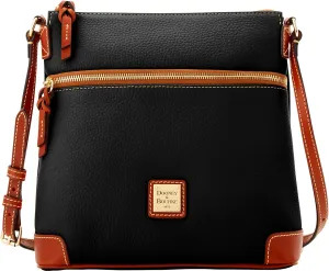 Dooney & Bourke Women's Crossbody in Pebble Grain Leather, Large Handbag with Adjustable Shoulder Strap