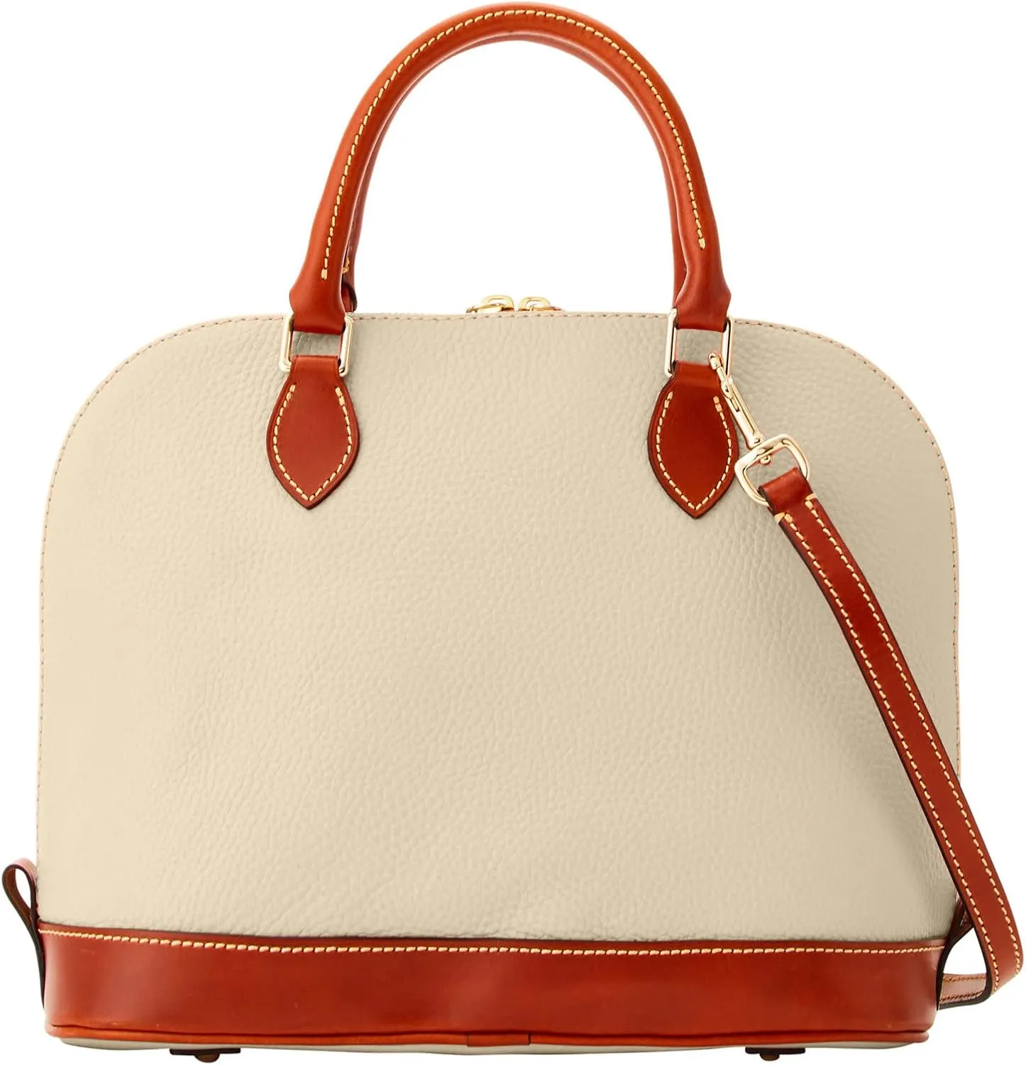 Dooney & Bourke Women's Zip Zip Satchel in Pebble Grain Leather, Large Handbag with Adjustable & Detachable Shoulder Strap