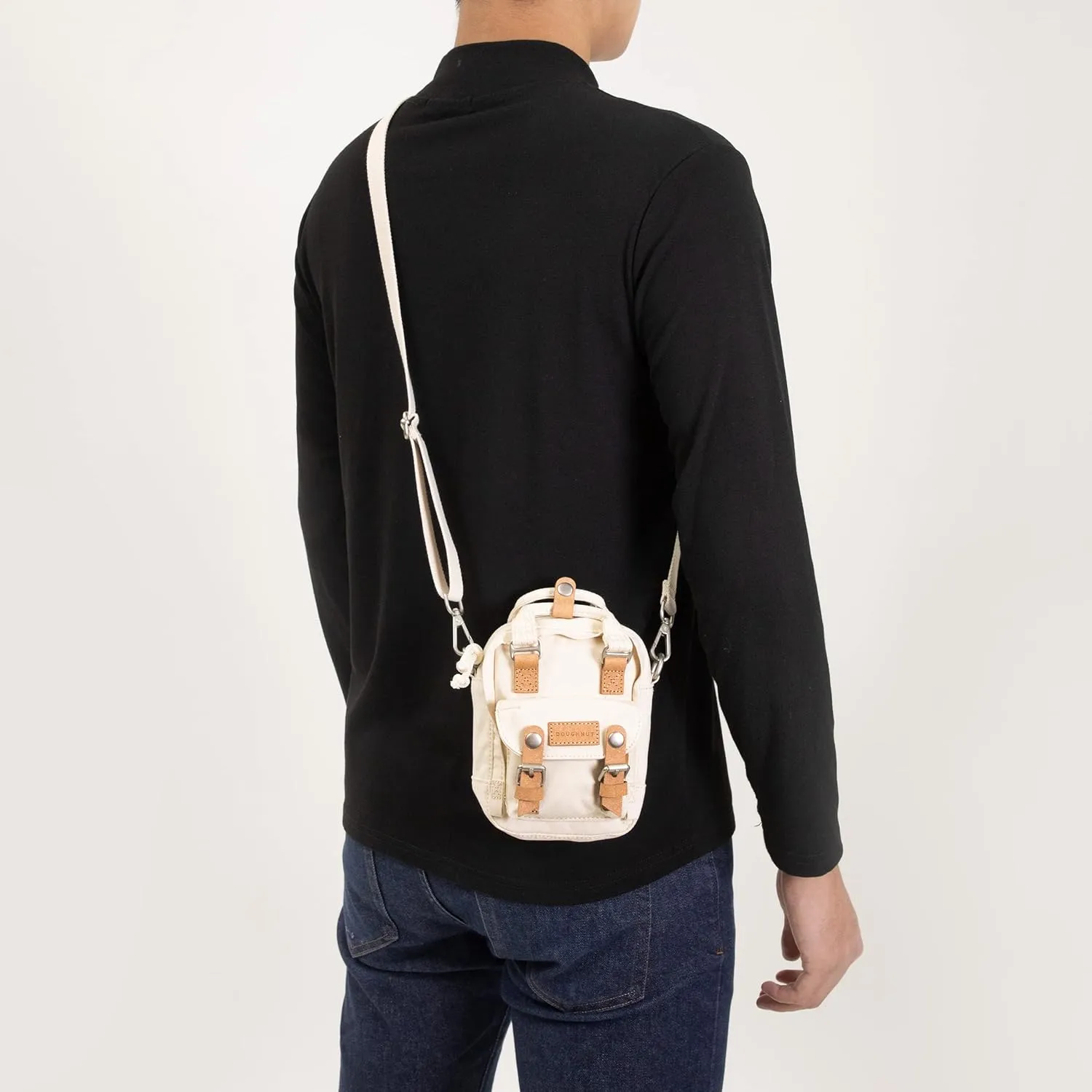 Doughnut Macaroon Tiny Organic Cotton series 1L Women Girl Casual Crossbody Cell Phone Bag Purse Handbag (Tiny)