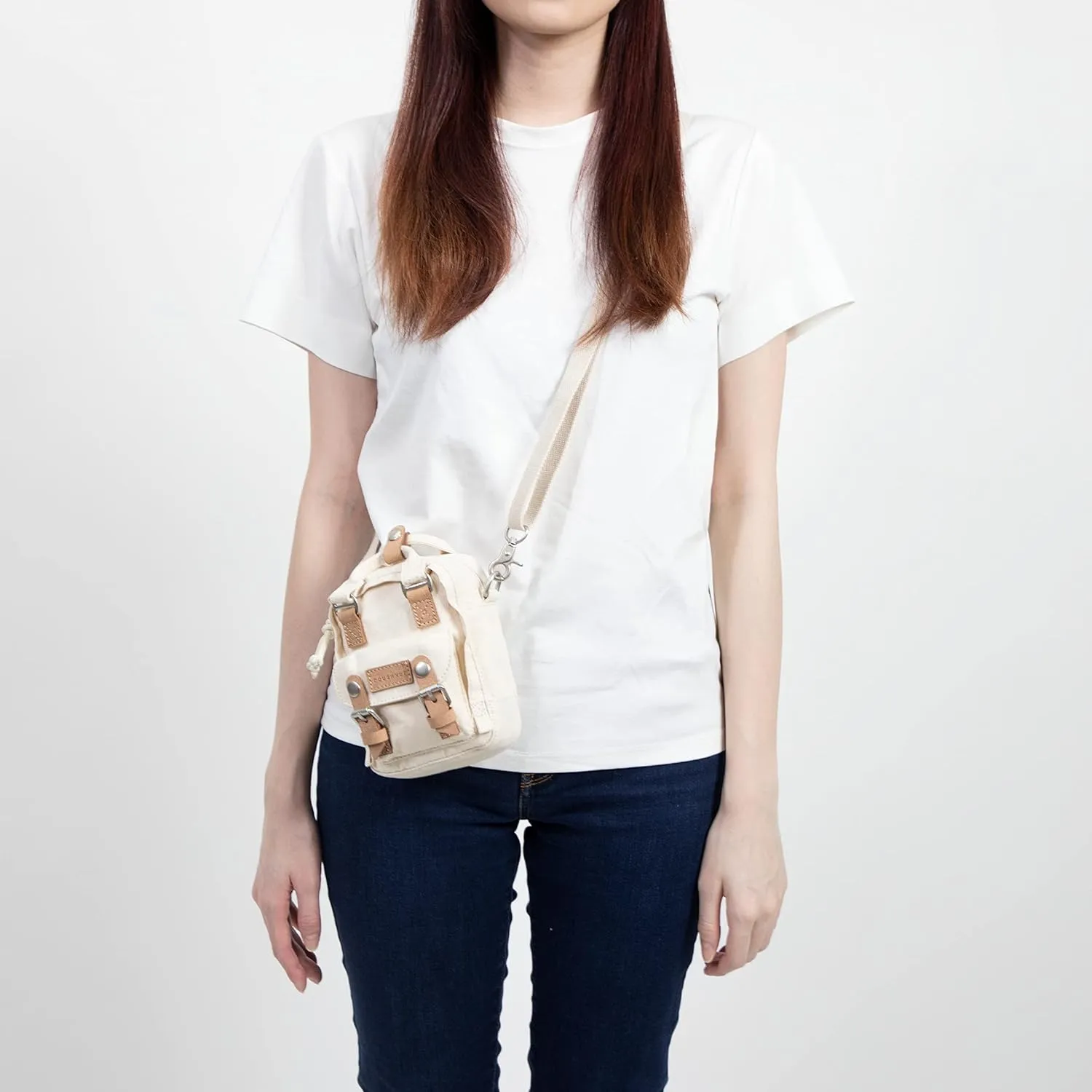 Doughnut Macaroon Tiny Organic Cotton series 1L Women Girl Casual Crossbody Cell Phone Bag Purse Handbag (Tiny)
