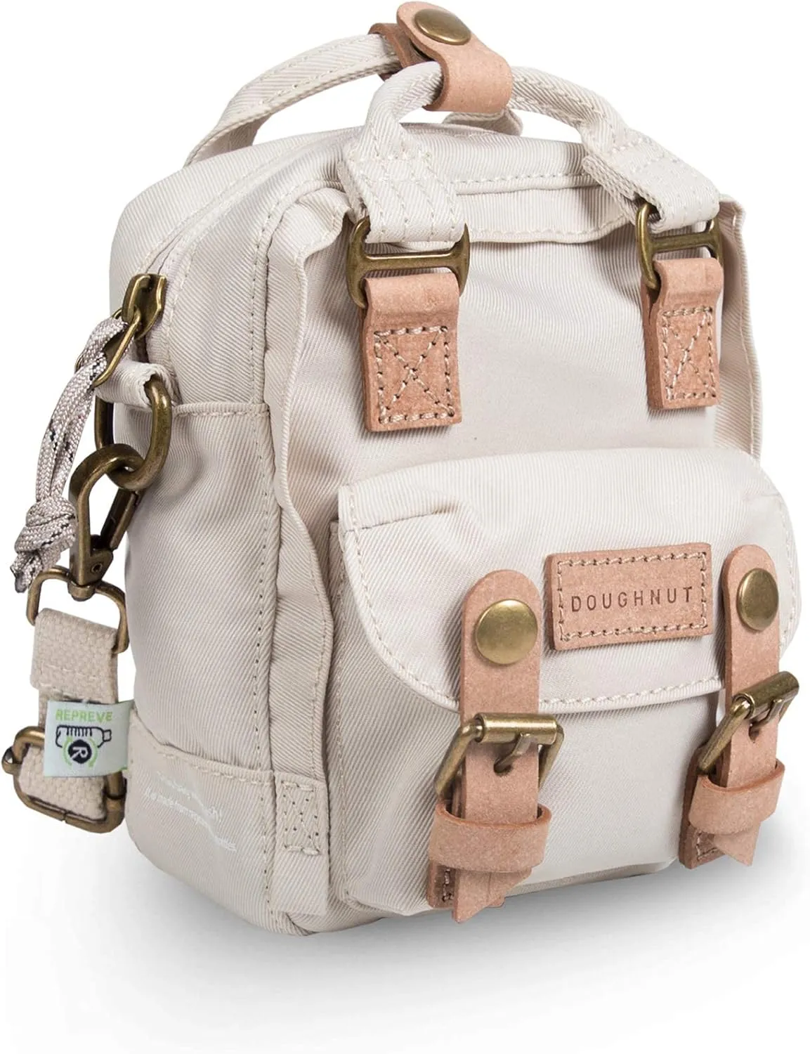 Doughnut Macaroon Tiny Reborn series 1L Women Girl Casual Crossbody Cell Phone Bag Purse Handbag (Stone)
