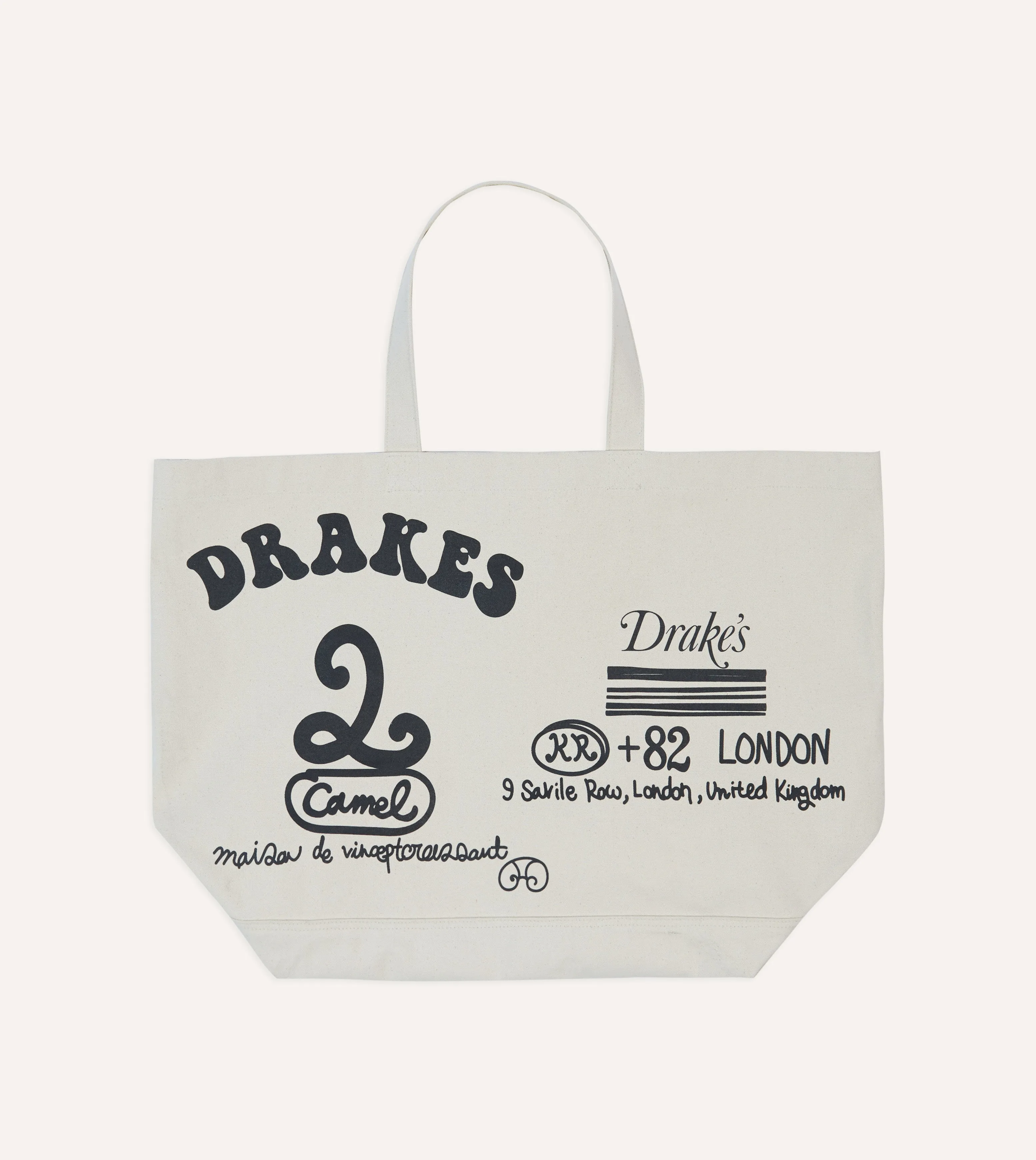 Drake's & Mr Camel Ecru Tote Bag