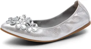 DREAM PAIRS Ballet Flats Shoes for Women, Women's Pointed Toe Rhinestone Sparkly Foldable Flats, Comfortable Shoes for Women Dressy Wedding Party Work Drive