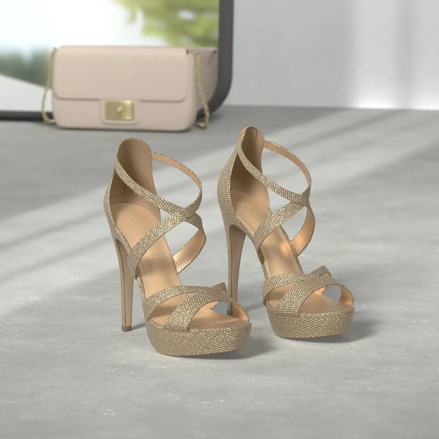 DREAM PAIRS Women's High Heel Platform Dress Pump Sandals