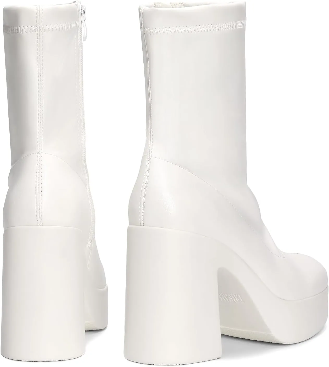 DREAM PAIRS Women's Platform Gogo Ankle Boots High Chunky Block Heel Square Toe Booties Shoes