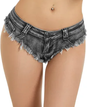 Dxyufazhe Sexy Women's Low Rise Stretch Mini Denim Shorts Hot Pants Beach Party Clubwear