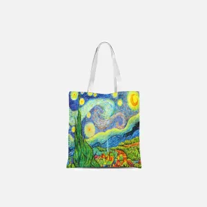 Eco-Friendly Y2K Tote Bag with Dynamic Striped Pattern