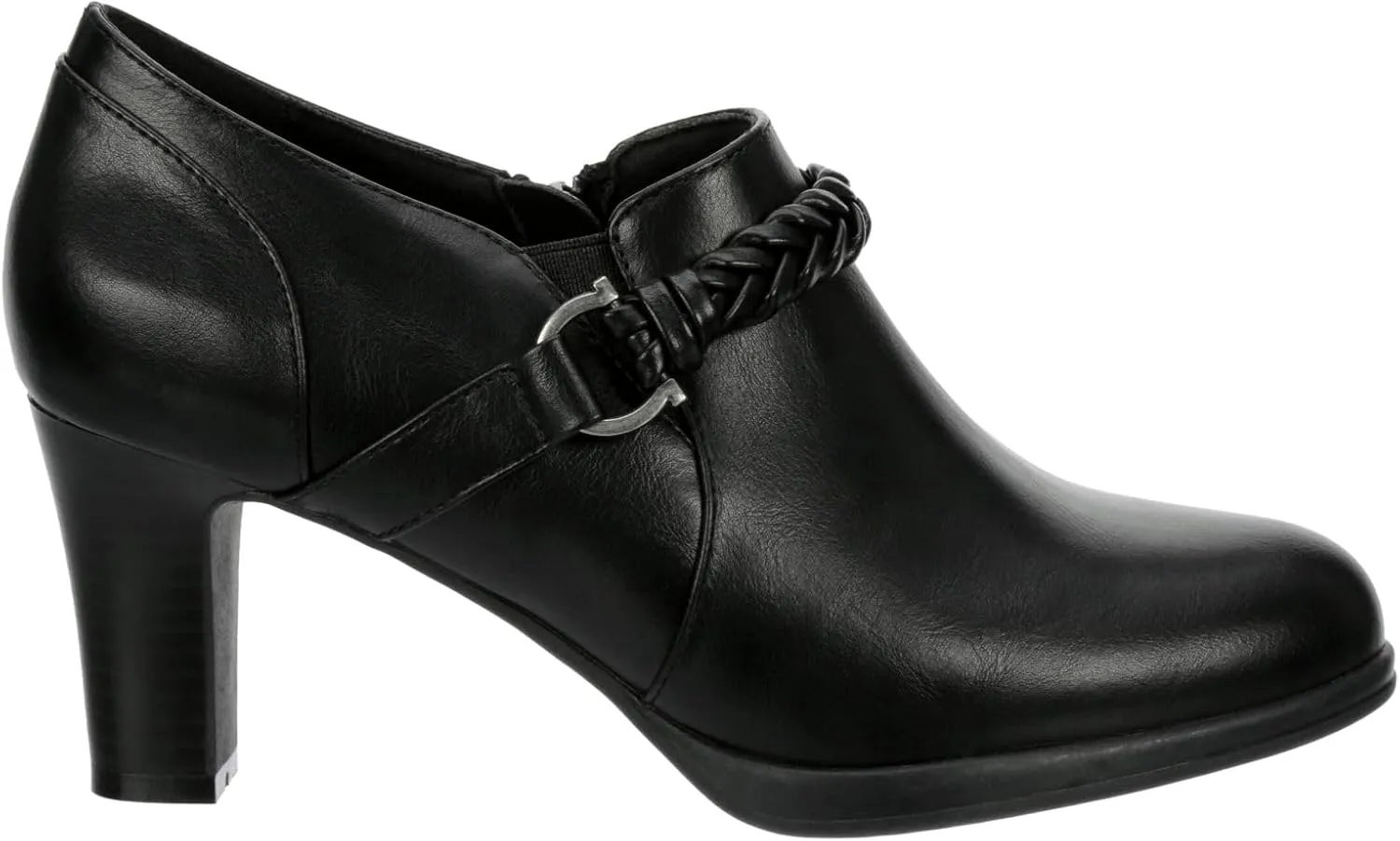Elyssa - Women's Low Cut Chunky Heeled Ankle Bootie