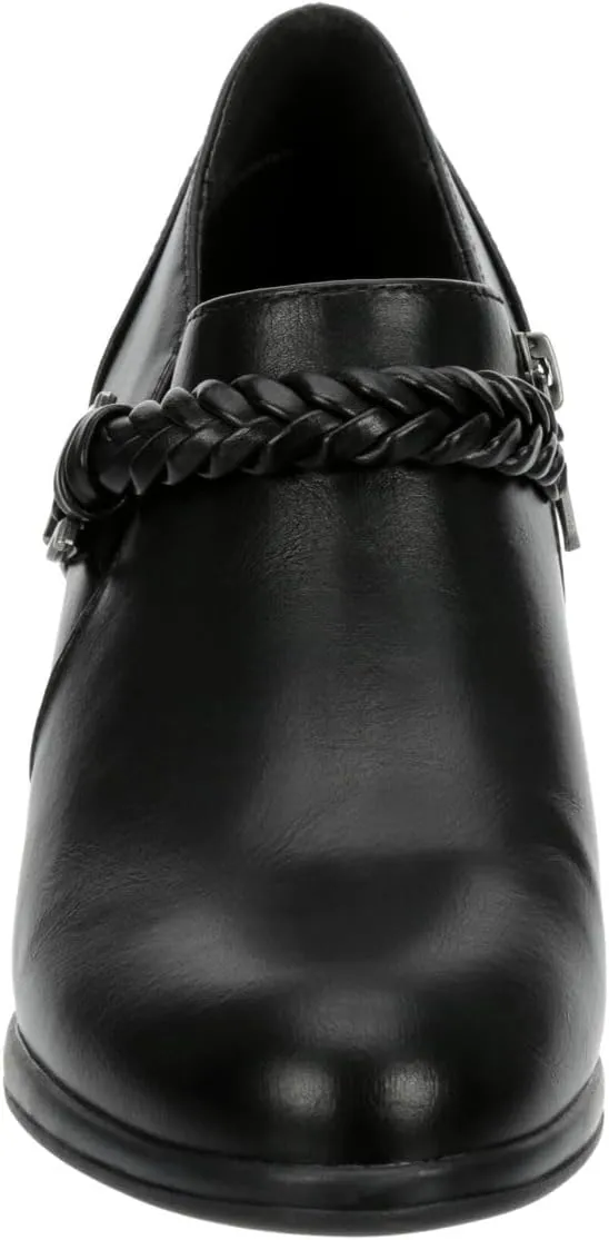 Elyssa - Women's Low Cut Chunky Heeled Ankle Bootie