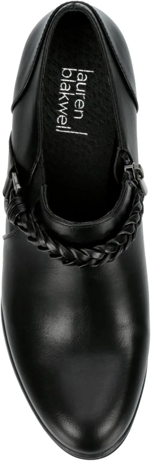 Elyssa - Women's Low Cut Chunky Heeled Ankle Bootie