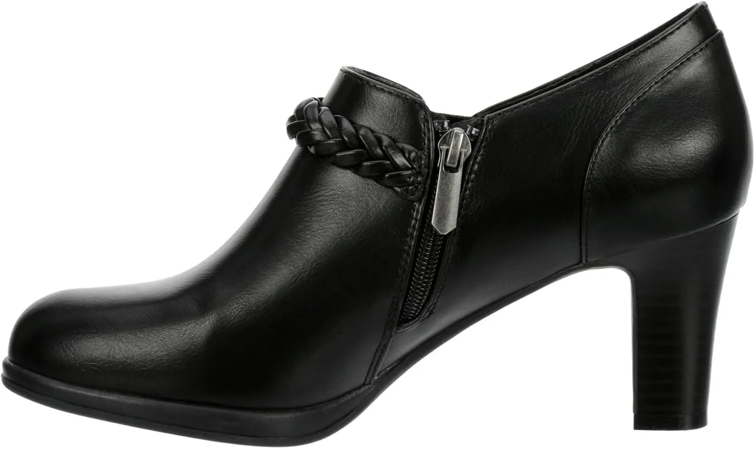 Elyssa - Women's Low Cut Chunky Heeled Ankle Bootie